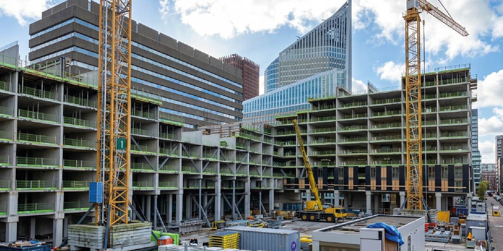 Commercial warehouse steel-frame construction